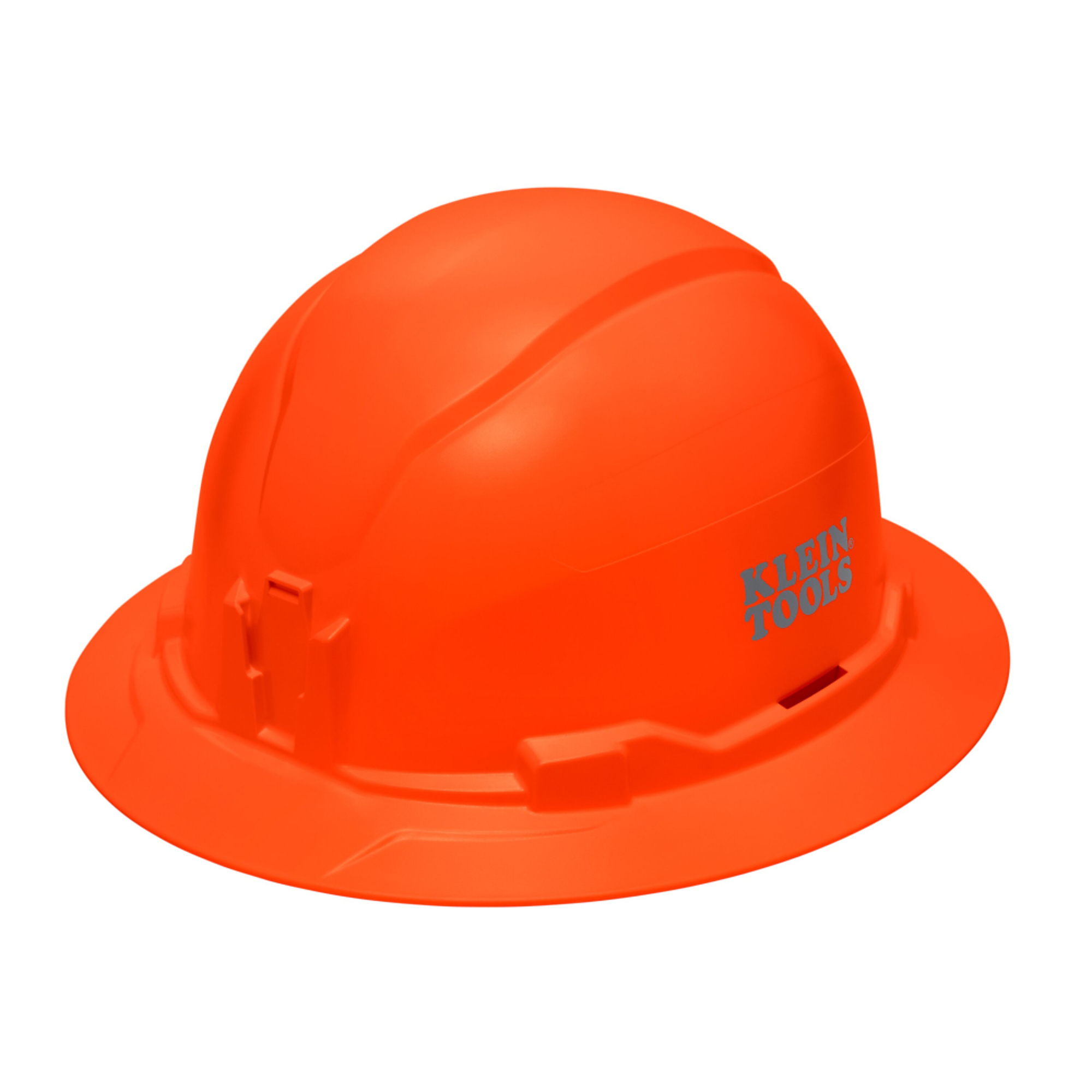 Hard Hat, Non-Vented, Full Brim Style, High Visibility Orange, Klein Tools Model# 60930